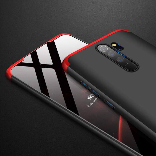 

Пластиковая накладка GKK LikGus 360 градусов (opp) для Xiaomi Redmi Note 8 Черный / Красный
