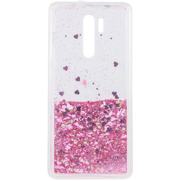 

TPU чехол Liquid hearts для Xiaomi Redmi 9 Розовый