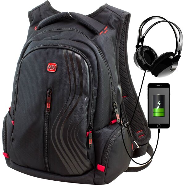 

Рюкзак Winner Stile 393-4 подростковый черный с красным