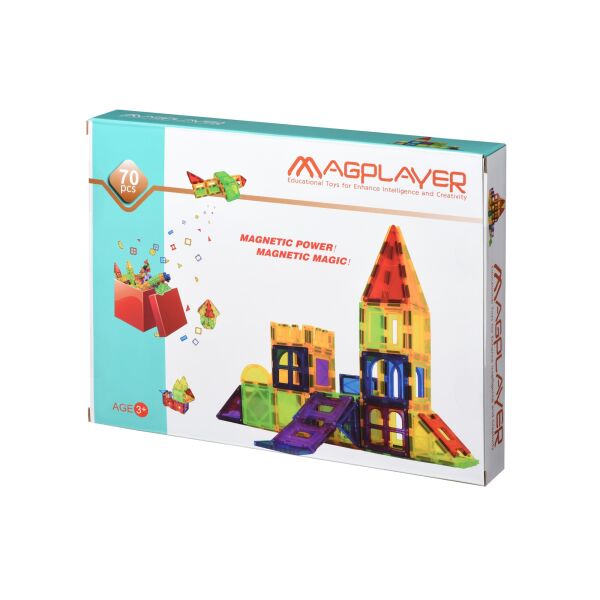 

Конструктор Magplayer магнитные плитки 70 эл. MPL-70 (MPL-70)