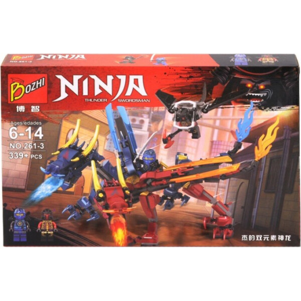 

Конструктор Bozhi Ninja, Ниндзя Красно-синий дракон, 261-3