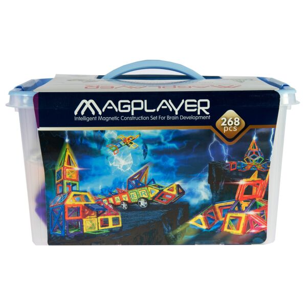

Конструктор Magplayer магнитный набор 268 эл. MPT-268 (MPT-268)