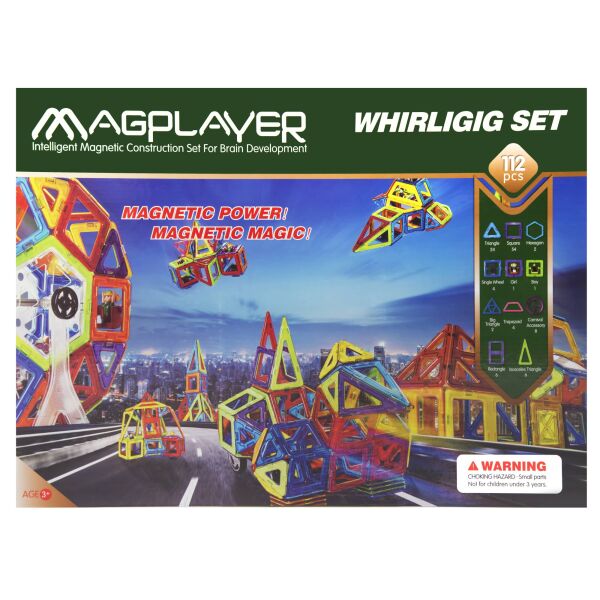 

Конструктор Magplayer магнитный набор 112 эл. MPB-112 (MPB-112)