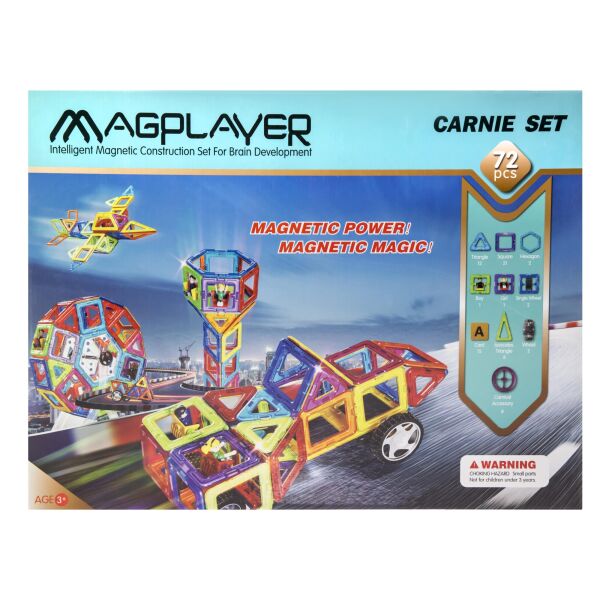 

Конструктор Magplayer магнитный набор 72 эл. MPB-72 (MPB-72)