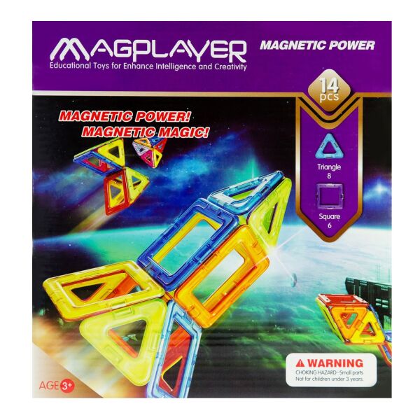 

Конструктор Magplayer магнитный набор 14 эл. MPB-14 (MPB-14)