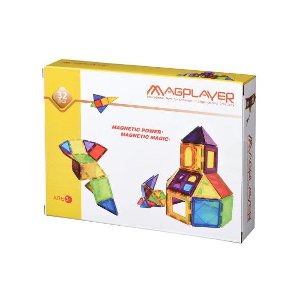 

Конструктор Magplayer магнитные плитки 32 эл. MPL-32 (MPL-32)
