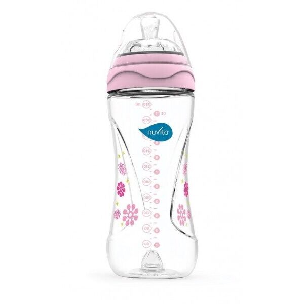 

Бутылочка для кормления Nuvita Mimic 330 мл 4м+ Антиколиковая, розовая NV6050Pink (NV6050Pink)