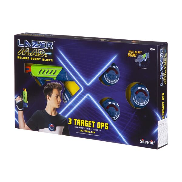 

Игрушечное оружие Silverlit Lazer M.A.D. Тренировочный набор (1 бластер, 3 мишени) LM-86846 (LM-86846)