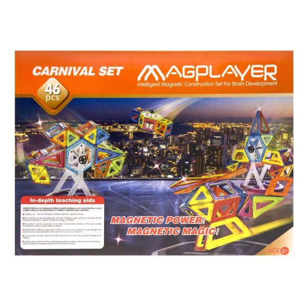 

Конструктор Magplayer магнитный набор 46 эл. MPB-46 (MPB-46)