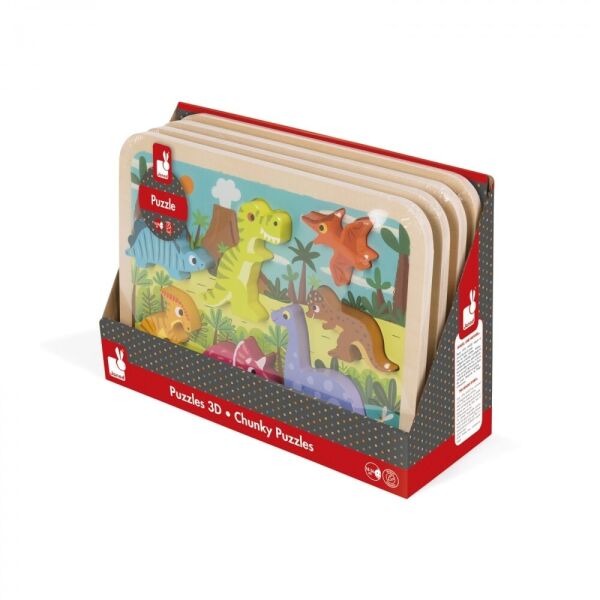 

Пазл-вкладыш Janod Динозавры J07054 (J07054)