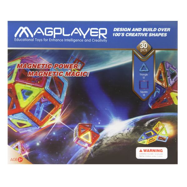 

Конструктор Magplayer магнитный набор 30 эл. MPB-30 (MPB-30)