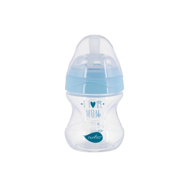 

Детская Антиколиковая бутылочка Nuvita NV6011 Mimic Collection 150мл синяя (NV6011AZZURO)