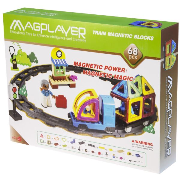 

Конструктор Magplayer магнитный набор 68 эл. MPK-68 (MPK-68)