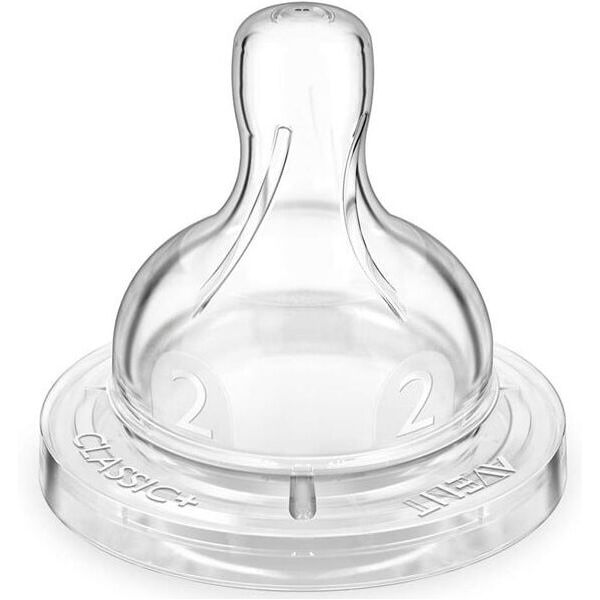 

Соска силиконовая Avent Classic+ медленный поток 2шт 1+ SCF632/27 (SCF632/27)