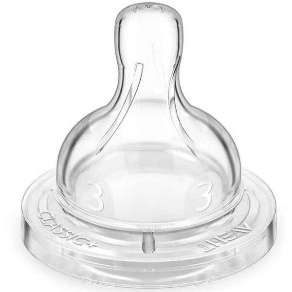 

Соска силиконовая Avent Classic+ средний поток 2шт 3+ SCF633/27 (SCF633/27)