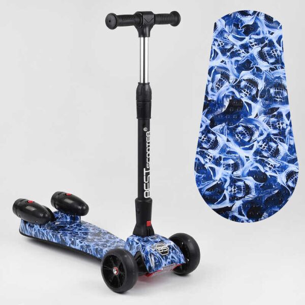 

Самокат "Best Scooter" MAXI" 46189 с парогенератором (1) МУЗЫКА, ДЫМ, ТУРБИНЫ, пластмассовый, колеса PU 120х40мм, трубка руля алюминиевая, в коробке