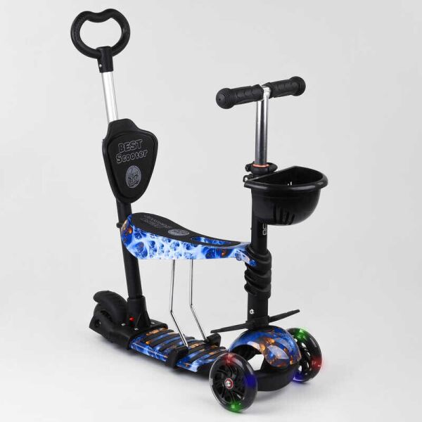 

Самокат 5в1 32066 (1) Best Scooter, АБСТРАКЦИЯ, PU колеса, ПОДСВЕТКА КОЛЕС, в коробке
