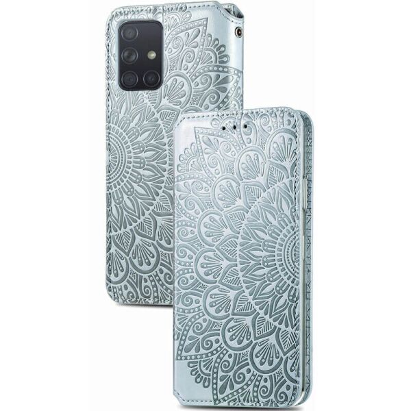 

Кожаный чехол книжка GETMAN Mandala (PU) для Samsung Galaxy M31s Серый