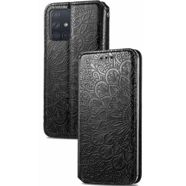 

Кожаный чехол книжка GETMAN Mandala (PU) для Samsung Galaxy M51 Черный