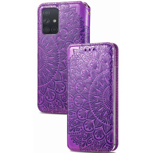 

Кожаный чехол книжка GETMAN Mandala (PU) для Samsung Galaxy M51 Фиолетовый