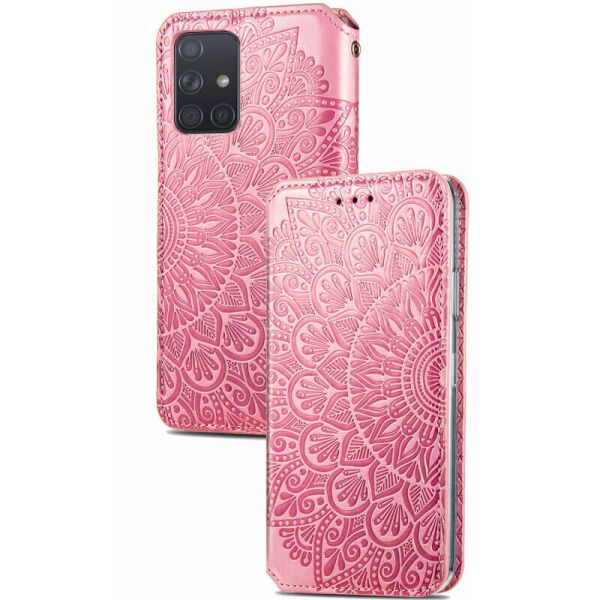 

Кожаный чехол книжка GETMAN Mandala (PU) для Samsung Galaxy M31s Розовый