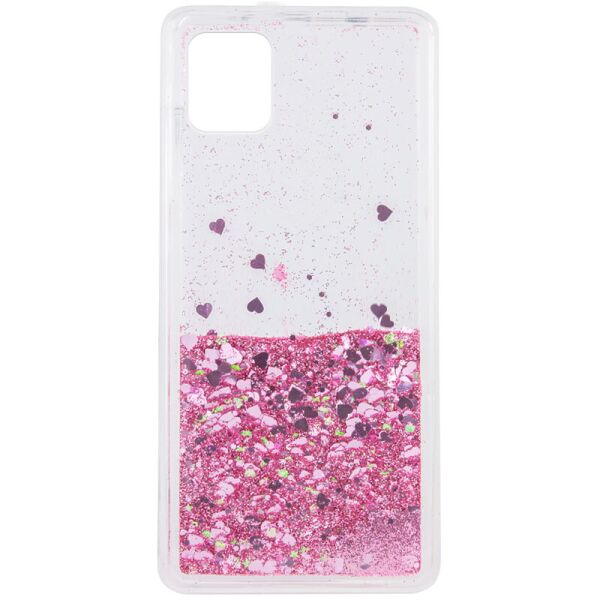 

TPU чехол Liquid hearts для Samsung Galaxy Note 10 Lite (A81) Розовый