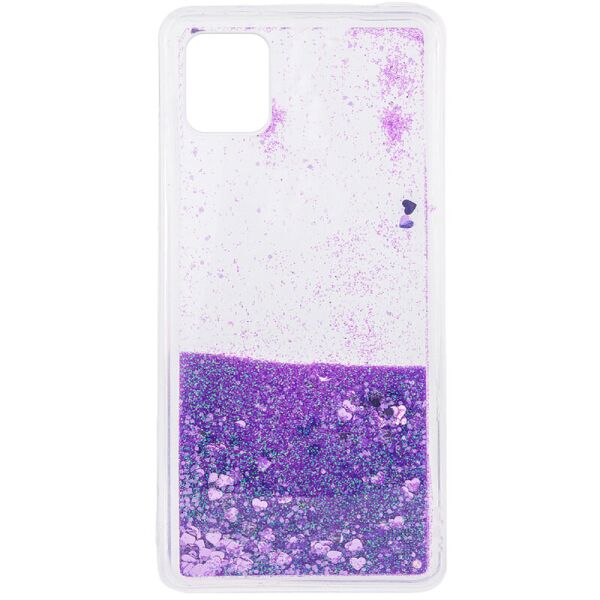 

TPU чехол Liquid hearts для Samsung Galaxy Note 10 Lite (A81) Фиолетовый