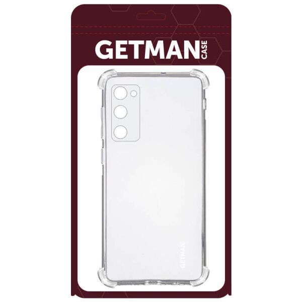 

TPU чехол GETMAN Ease logo усиленные углы для Samsung Galaxy S20 FE Прозрачный / Transparent