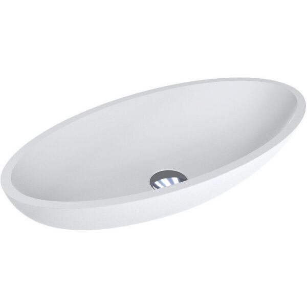 

Умывальник Miraggio Nice матовый из литого мрамора 595x297x130 00103202, Белый матовый