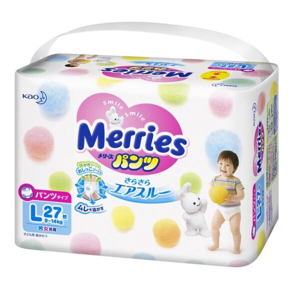 

Трусики-подгузники для детей от 9 до 14 кг Merries Pants L 27Pcs 27 шт