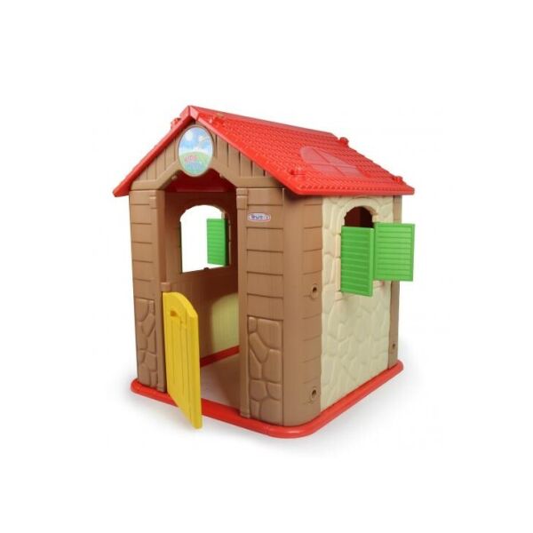 

Детский игровой домик Haenim Toy Kids house M 5397-13. Бежево-красно-желтый