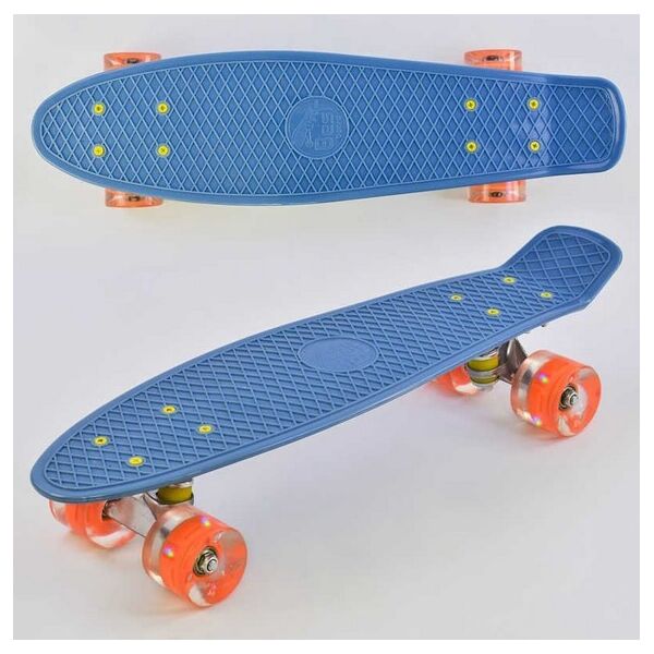 

Скейт Penny board со световыми эффектами. Голубой