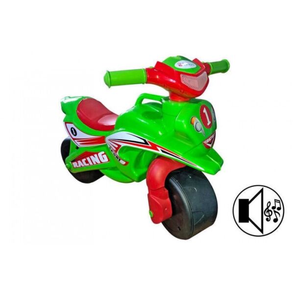 Акция на Детский беговел, качалка Doloni toys Мотоцикл музыкальный Sport зеленый от Allo UA