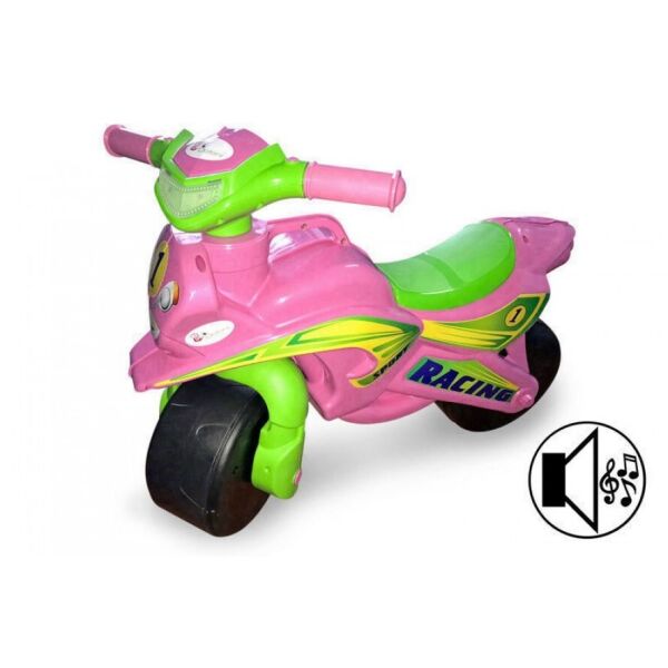 

Детский беговел, качалка Doloni toys Мотоцикл музыкальный Sport розовый