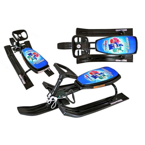 

Снегокат детский Kelb Bike Герои в масках PJ MASKS, санки с рулем, снегоход