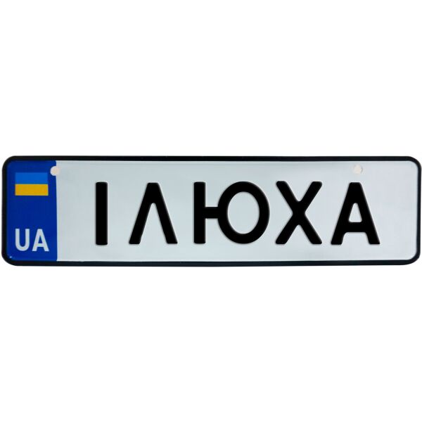 

ІЛЮХА, номер на коляску, 28 × 7.5 см, Це Добрий Знак (3-1-1-0190)
