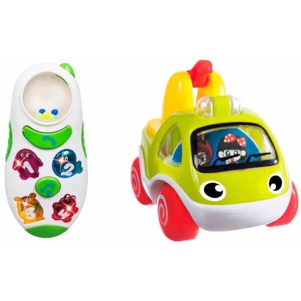 Набор игрушек BeBeLino Музыкальный телефон со светом + Машинка Быстрый помощник (57036-6-8031)