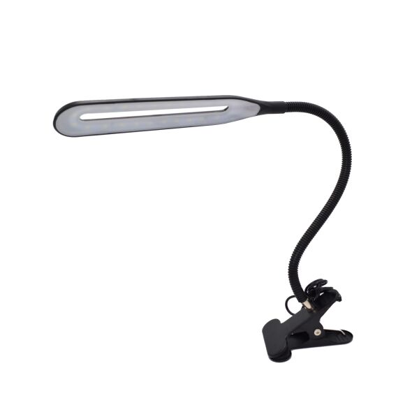 

Настольная лампа светодиодная гибкая LED на прищепке Beluck USB кабель черная