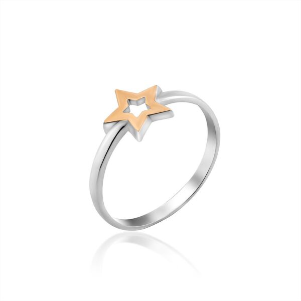 

Серебряное кольцо со звездой Юрьев арт. 480 15.5