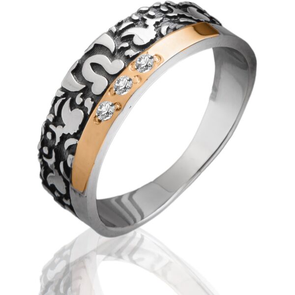 Женское кольцо с камнями Юрьев 172к 18.5