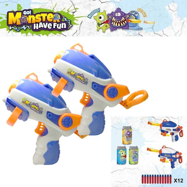Игрушечный автомат пистолет с мягкими пульками X-Shot Monster Have Игровой детский набор бластеров на 12 пуль