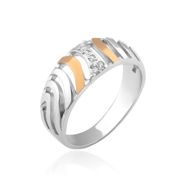 

Серебряное кольцо с золотом Юрьев 78л.с. 18