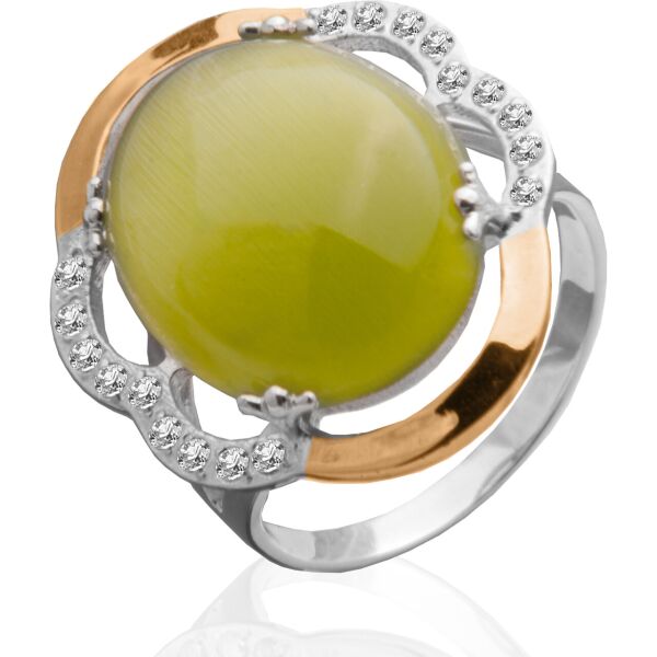 Серебряное кольцо с золотом Юрьев 38К 19.5
