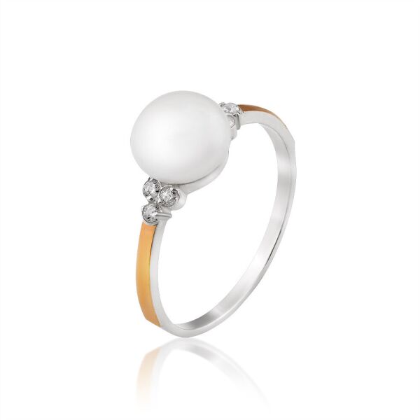 

Серебряное кольцо с жемчугом Юрьев арт. 437 до 20.5