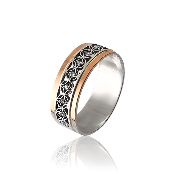 

Серебряное кольцо с золотом Юрьев 296к 18.5