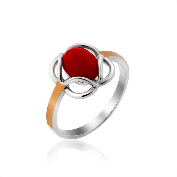 

Серебряное кольцо с золотой вставкой Юрьев 310л.с. 19