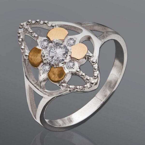 

Кольцо с фианитами Юрьев 268к 18