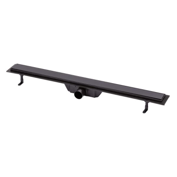 

Трап линейный Qtap Dry Tile304-900MBLA с нержавеющей решеткой 900х70