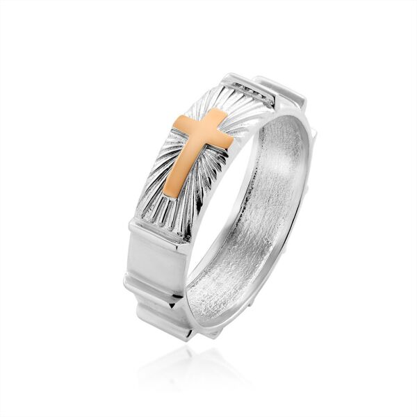 

Серебряное кольцо с золотой вставкой Юрьев 406к - 406к 17.5