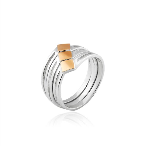 

Серебряное кольцо с золотом Юрьев 341к 17.5